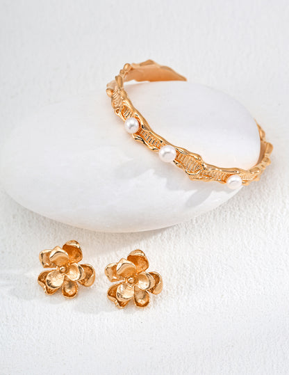 Fiore Dorato Studs