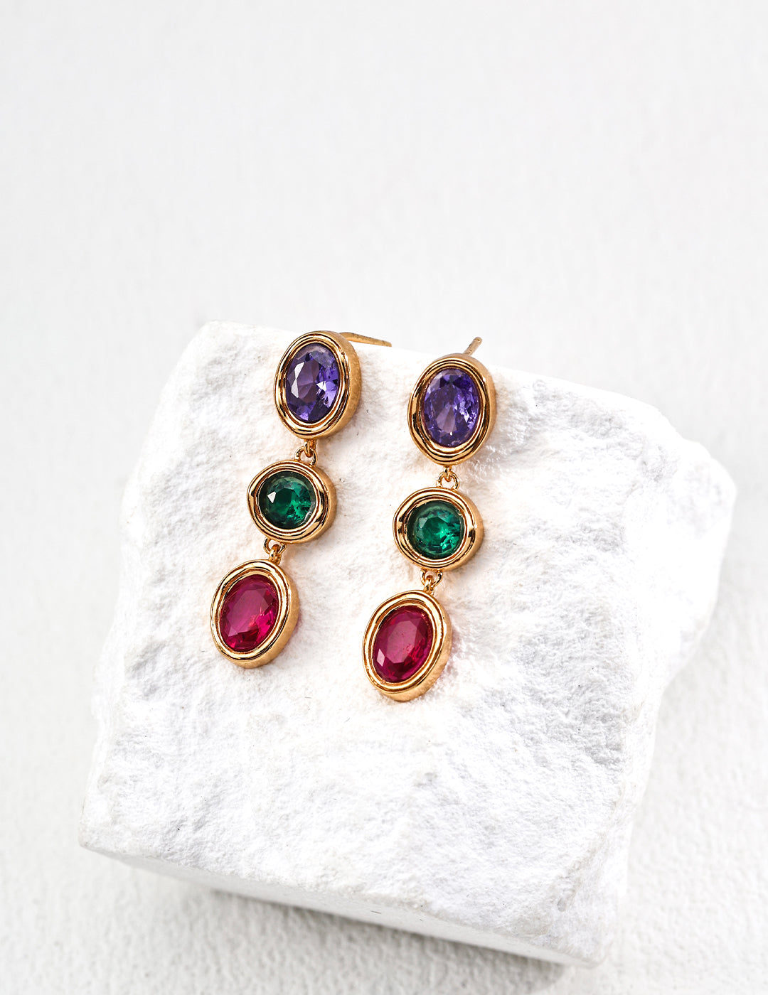 Tricolore Drop Earrings