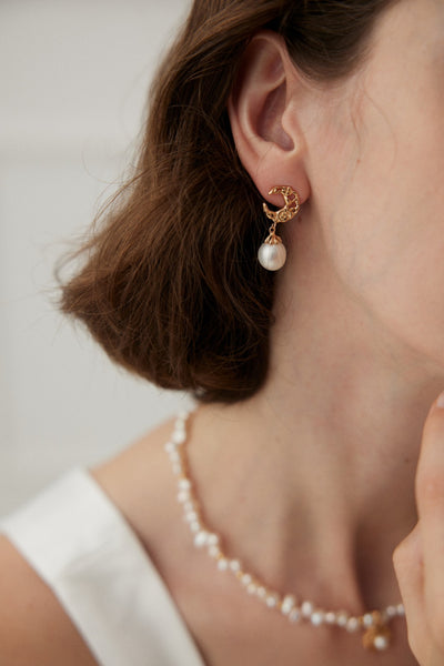 Mezza Luna Pearl Earrings