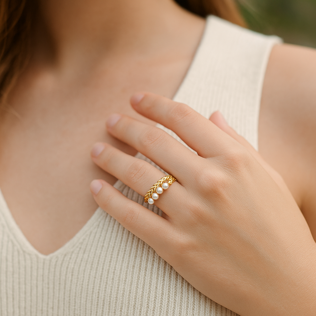 Spiga di Perla Ring